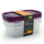3 Pcs Food Organizer Set – 600ml Leak-Proof Storage Containers
