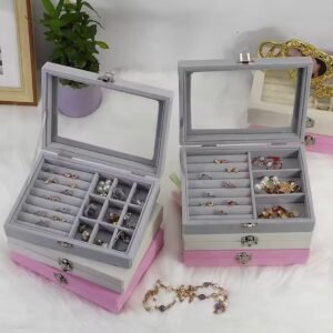 Velvet Glass Jewellery Box