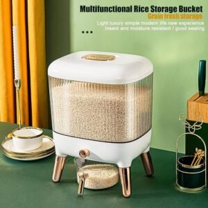 Airtight 10KG Rice Dispenser – Multifunctional Rice Storage Container