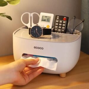 Ecoco Desktop Tissue Box – Stylish Tissue Holder for Home and Office