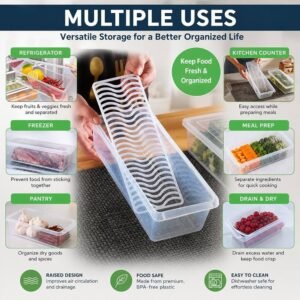 Plastic Fridge Food Storage Container – Multipurpose Refrigerator Organizer Box