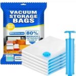 Vacuum Storage Bags with Hand Pump – Space-Saving Clothes & Bedding Organizer