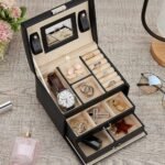 Multi-Layer Faux Leather Jewelry Box – Elegant Jewelry Organizer