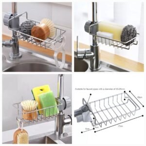 Stainless Steel Sink Basket – Kitchen Drain & Storage Organizer