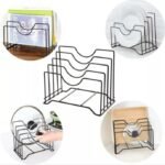 Iron Pot Lid Holder – Metal Kitchen Lid Organizer