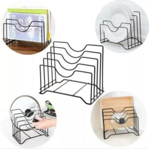 Iron Pot Lid Holder – Metal Kitchen Lid Organizer