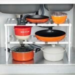 2-Tier Expandable Under-Sink Kitchen Storage Rack – Adjustable Cabinet Organizer Shelf