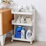 3-Tier Drawer Storage Rack Trolley with Wheels – Pull-Out Organizer Box