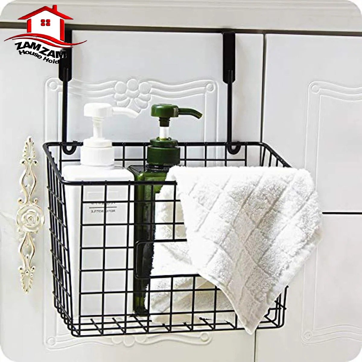 Hanging Cabinet Storage Basket – Space-Saving Kitchen Organizer Rack