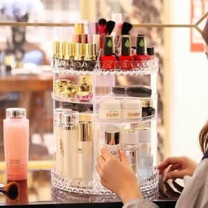 360° Rotating Cosmetic Organizer – Makeup and Beauty Storage Holder