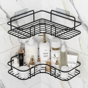 Wall-Mounted Corner Shelf – Bathroom & Kitchen Storage Organizer (Without Sticker)